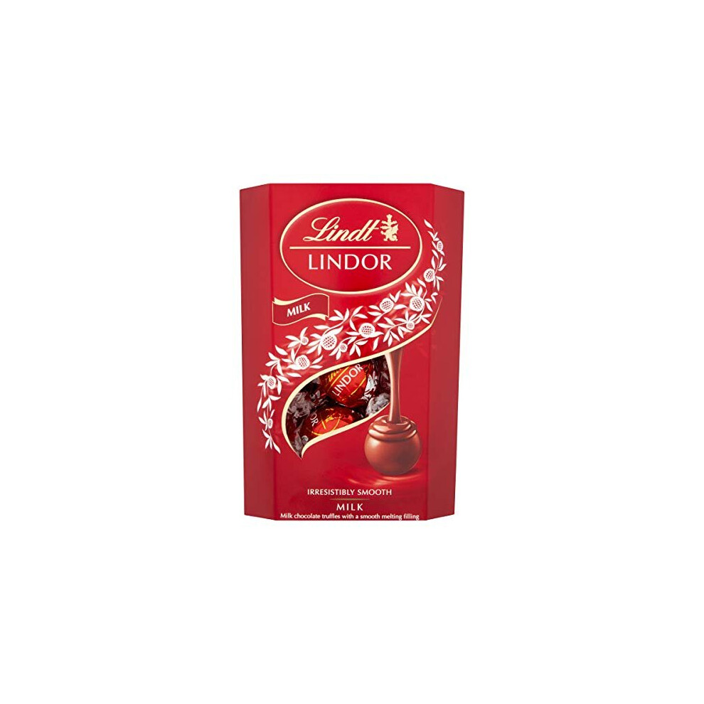 Lindor Milk Chocolate Truffles Box - Approx 16 balls, 200 g - Chocolate Truffles with a Smooth Melting Filling - Gift Present - for Him and Her -