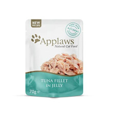 Natural Wet Cat Food Tuna in Jelly Pouch for Adults Cats 16x 70g Pouches