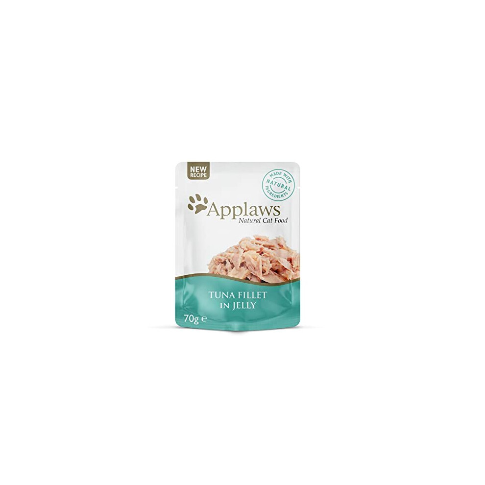 Applaws Natural Wet Cat Food Tuna In Jelly Pouch For Adults Cats 16X 70G Pouches