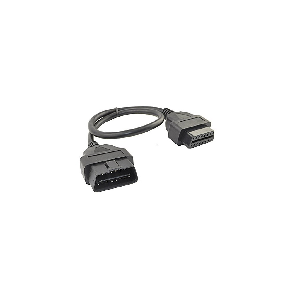 1.64Ft Feet 50Cm Obd Ii Obd2 16 Pin Male To Female Extension Cable Car Diagnostic Extender Cord Adapter (1-Port) 714838802476