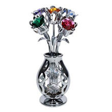 Freestanding Made With Crystals Tulips in Crystal Vase