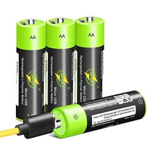 AA Batteries [4 Pack], USB Rechargeable Double A Lithium Batteries - Li-ion Battery Cell - 1.5V / 1200mAH - Not NI-MH/NI-CD/Alkaline Batteries,