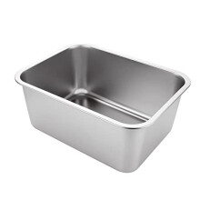 Washing Up Bowl, 304 Stainless Steel Large Rectangular 10 Litre Washing Basin, Dishtub, Mixing Bowl, Plastic Free, 33x24x15cm