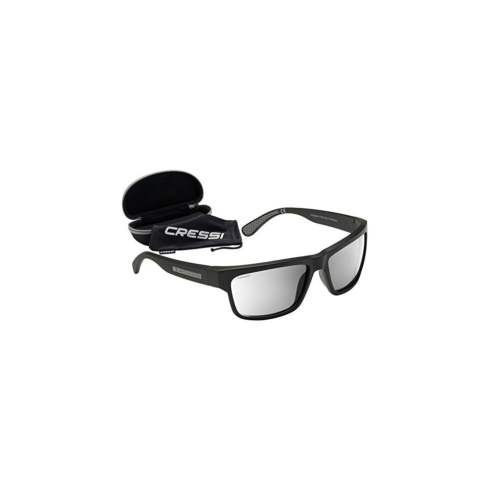 Unisex Ipanema Sports Sunglasses, Black/Silver Mirrored Lens, One Size