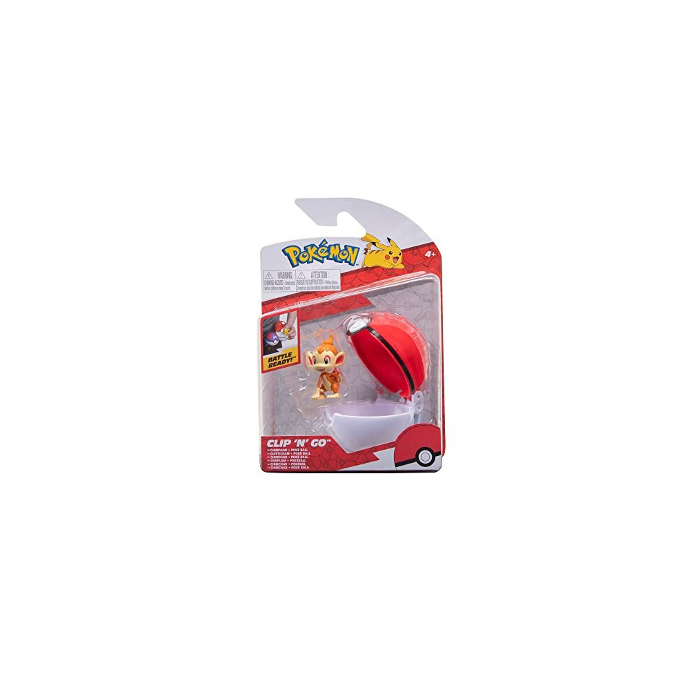 Pokemon - Clip 'n' Go - Chimchar & Poke Ball /Toys