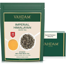 VAHDAM, Imperial White Tea Leaves from Himalayas (25 Cups) - World's Healthiest Tea Type -, High Elevation Grown, White Tea Loose Leaf, 50g