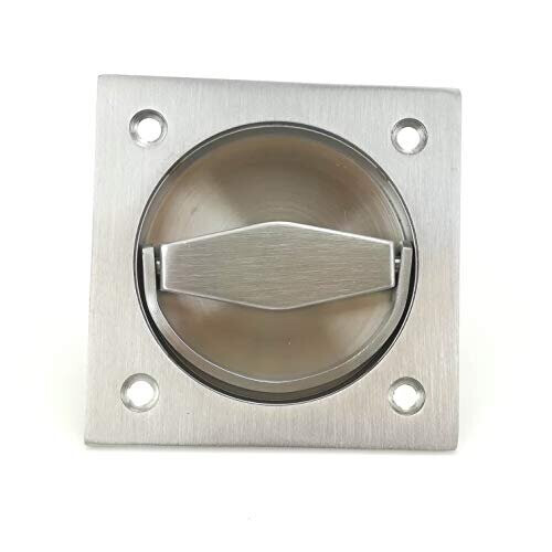 304 Stainless Steel Square Recessed Cup Ring Flush Pull Handle Invisible Door Handle Electric Box Handles