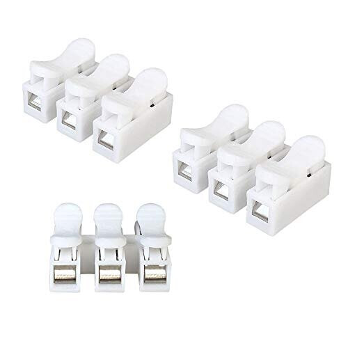 60 Pcs CH3 Spring Wire Connectors, Electrical Cable Clamp Terminal Block Connector, Quick Connector Terminal Block