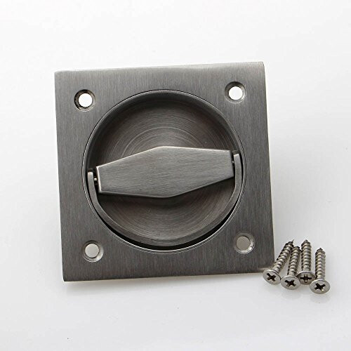 304 Stainless Steel Square Recessed Cup Ring Flush Pull Handle Invisible Door Handle Electric Box Handles 1