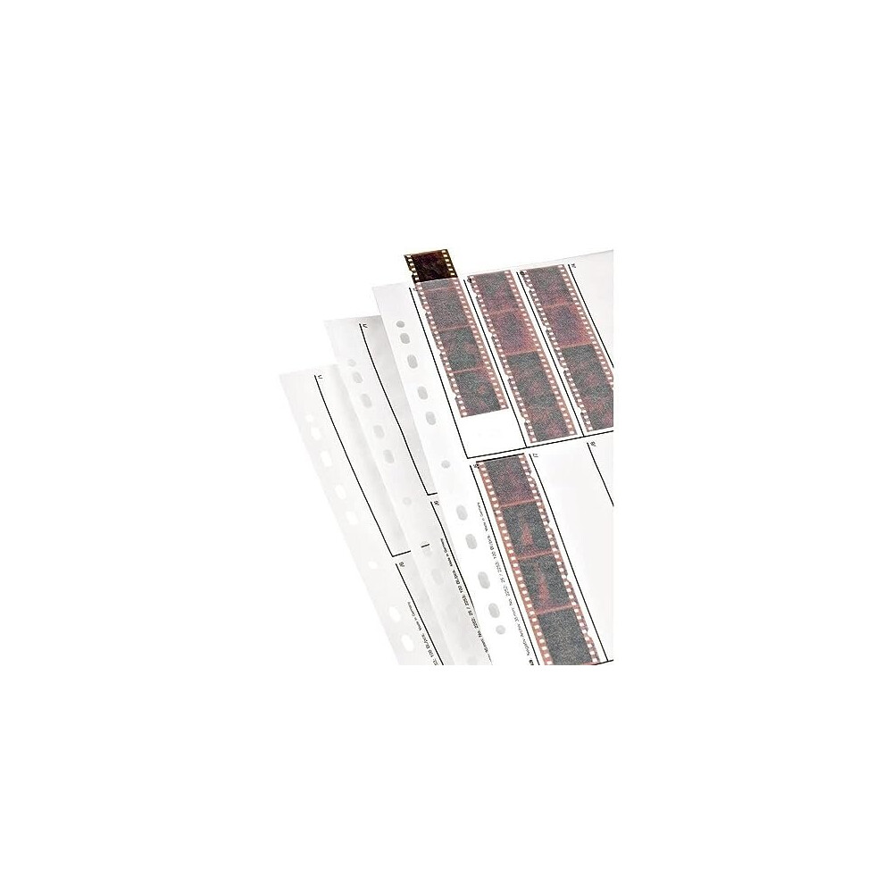 Hama 2252 Negative File Storage Sleeves, Each Holding 10 Strips Of 4 (24 X 36 Mm) Frames, Glassine (Pack Of 25)