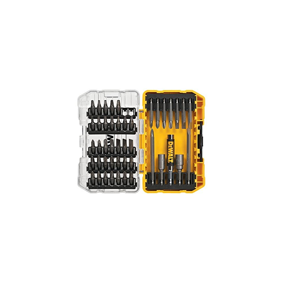 Screwdriver Bit Set with Tough Case, 45-Piece (DW2166), Grey/Silver Screwdriving Set With Tough Case