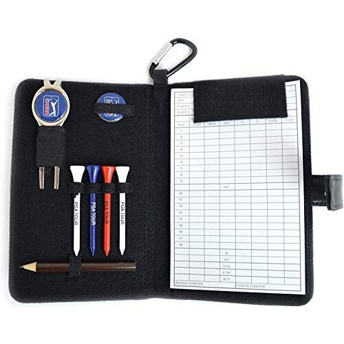 PGA Tour Leather Golf Organiser with Scorecard