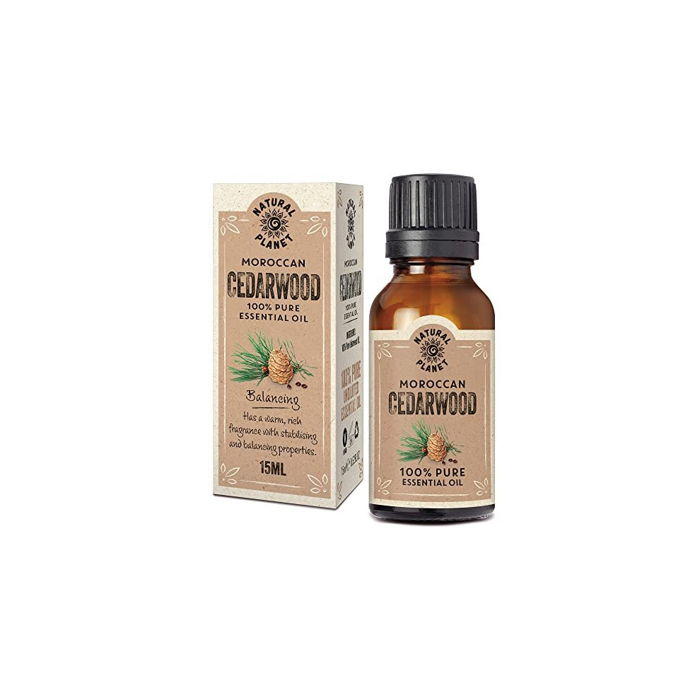 Moroccan Cedarwood Essential Oil 15ML Natural 100% Pure & Undiluted Therapeutic Grade Pure, Cruelty Free