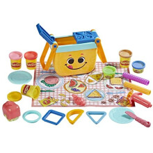 Coffret de démarrage Play-Doh Picnic Shapes, jouets préscolaires pour filles et garçons de 3 ans, nourriture de jeu, 12 outils et 6 couleurs de p