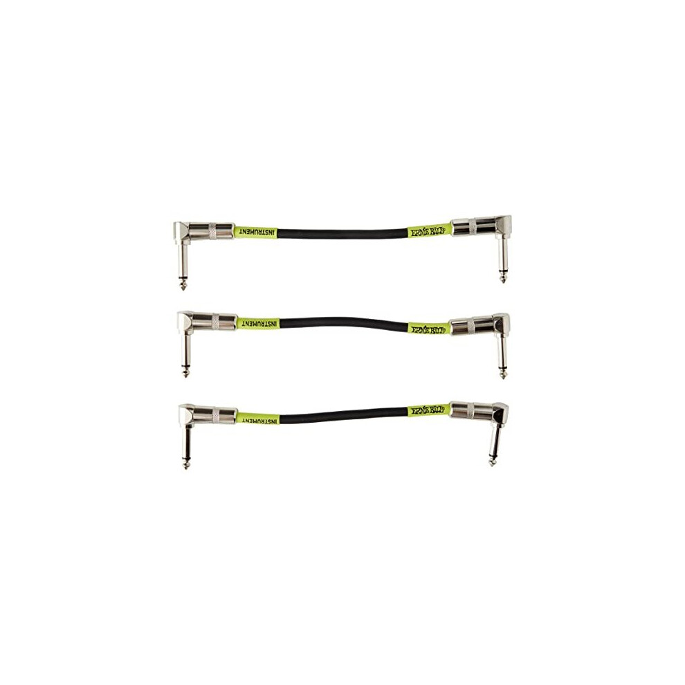 6 inch Angle/Angle Patch Cable 3-Pack - Black