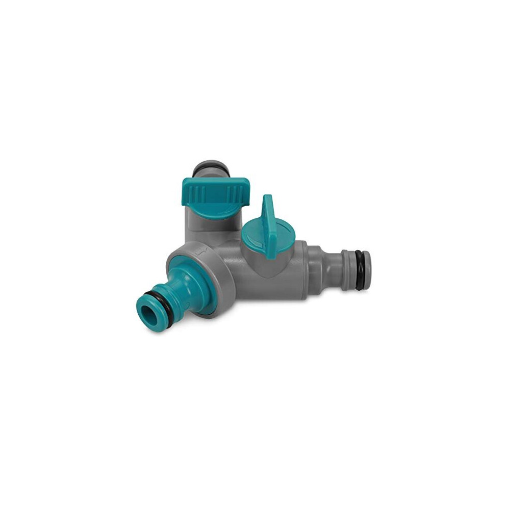 Twin Hose Connector - Quick Connector 2 Way Garden Hosepipe Splitter Adapter for Outside Water Faucet Tap Fitting - Plastic 'Y' Attachment