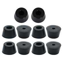 10 Pcs 19.5mm x 12mm Conical Recessed Rubber Feet Bumpers Pads Black