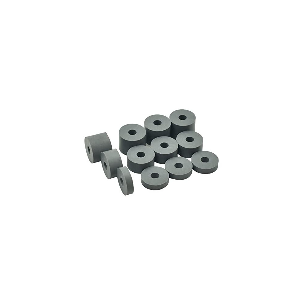 6Mm (M6) Soft Rubber Spacers Standoff Washers Shore A 45 (12 Pack) 4 X 15Mm, 4 X 10Mm, 2 X 5Mm Â Grey 5060857920895