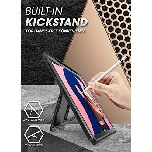 Supcase Apple iPad Pro 12.9 stoßfeste Rundumhülle mit Ständer Schwarz 1