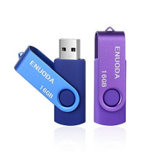 16GB USB Stick 2 Pack USB 2.0 Flash Drive Swivel Design Pen Drive Memory Stick Thumb Drive for Data Storage (Purple Blue)