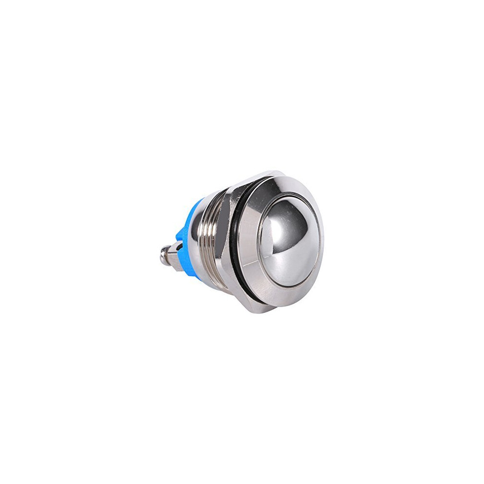 12V 3A Momentary Push Button Switch, Keenso Waterproof Car Auto Momentary Speaker Horn Push Button Metal Toggle Switch Ip65 Ik08 19Mm 763741554545