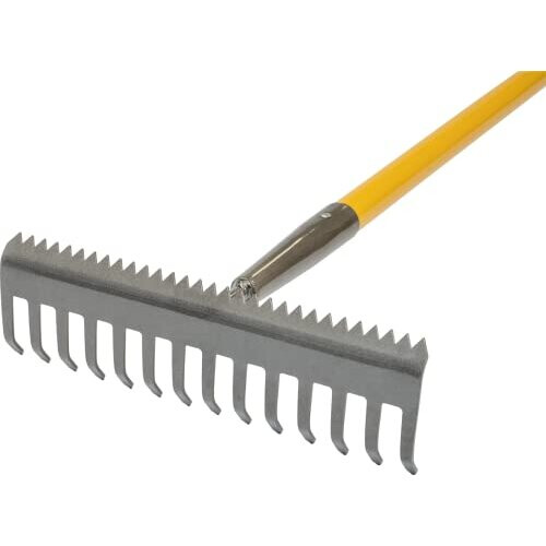 Roughneck Sharp-Edge Soil Rake 350x1500mm/13¾x59", Black- Yellow 1