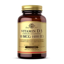 Vitamin D3 400 IU (10 μg) Softgels - Pack of 100 - Cholecalciferol - Keeps Bones and Teeth Healthy - Supports Muscle Function & Immunity - Vegetarian