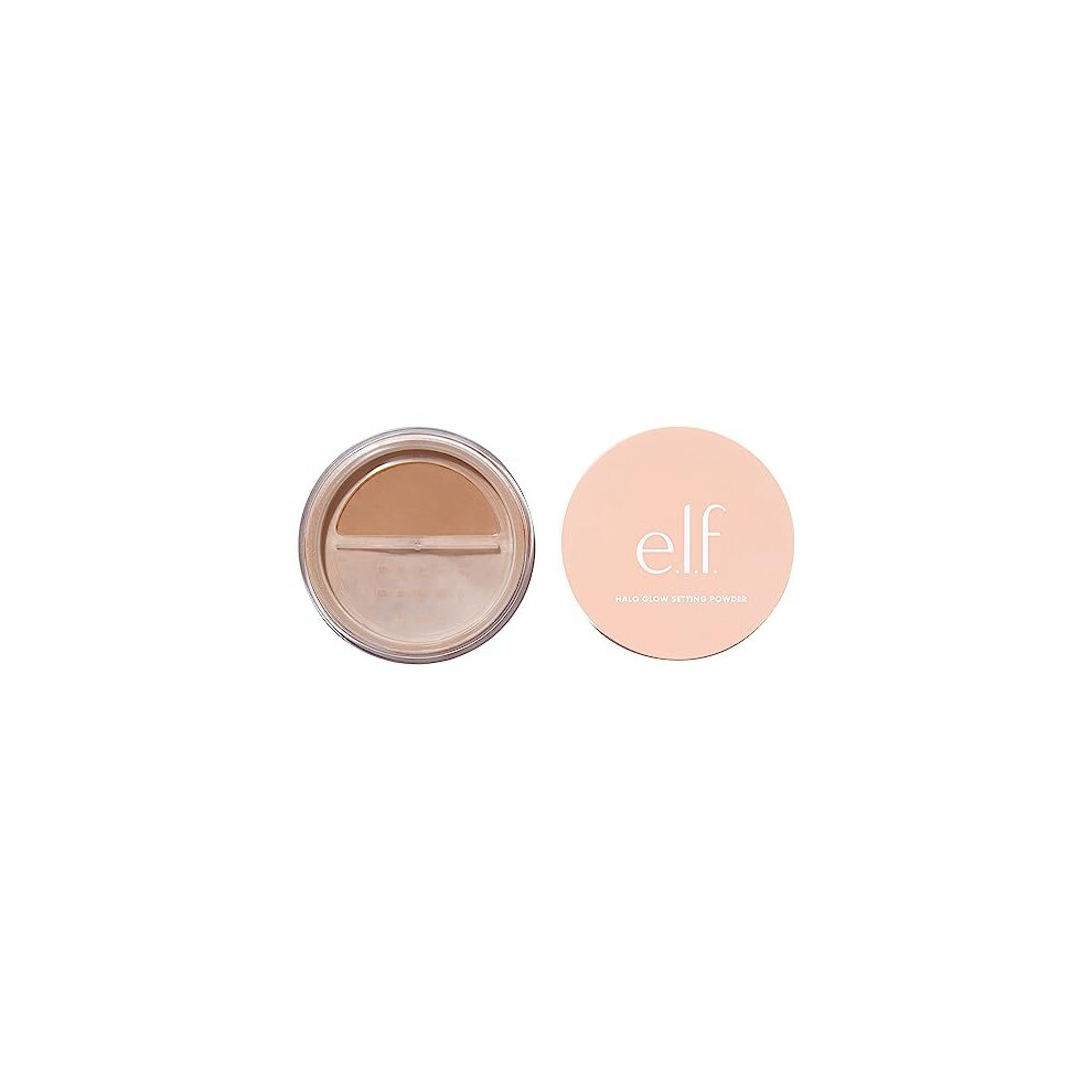Halo Glow Soft Focus Setting Powder, Light & Silky Setting Powder For Creating Soft Glow Without Shine, Smooths Pores & Fine Lines, Dark