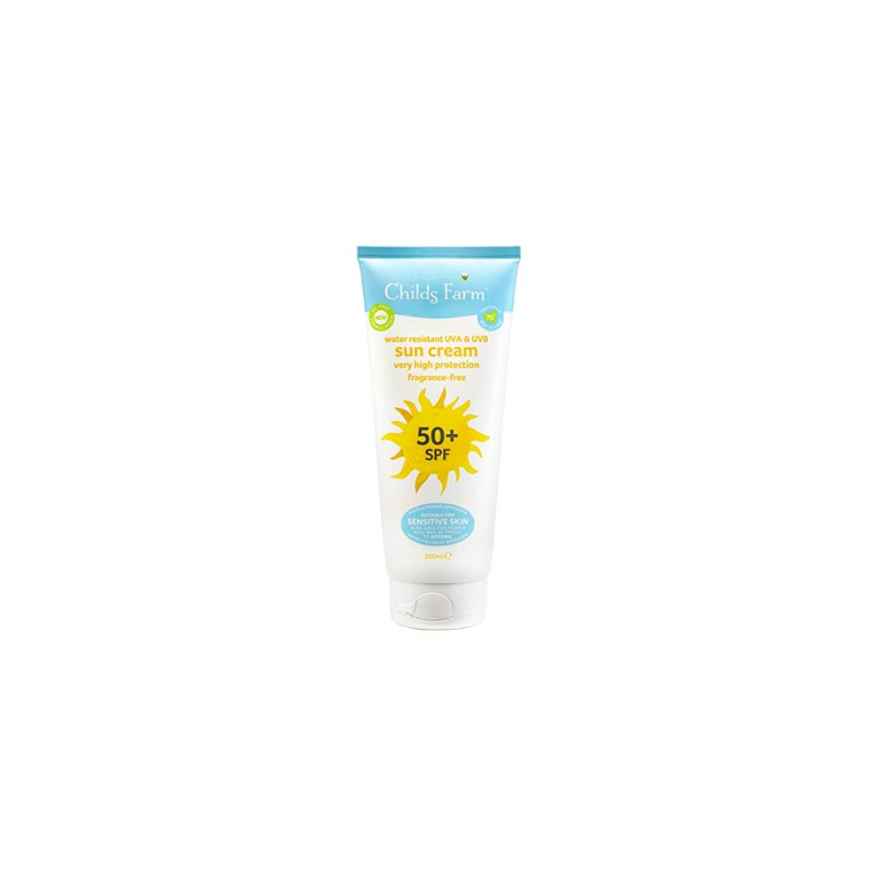 Kids and Baby Sun Cream SPF 50plus Water Resistant UVA and UVB Very High Protection Suitable for Dry, Sensitive and Eczema-prone Skin 200ml