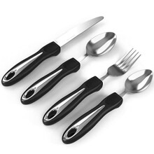 iMedic Comfort Grips Cutlery Set (CUT-S(1)) - Easy-Grip, Large-Handle Stainless Steel, Dishwasher Safe, for Arthritis, Tremors, Parkinson's