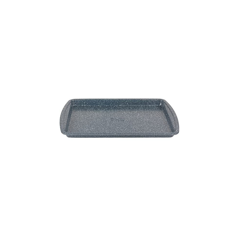 RH00998EU Nightfall Stone Baking Tray Sheet, Blue Marble Design, Suitable For Oven Use Up To 220C, PFOA Free, Perfect For Biscuits, Cookies & More,