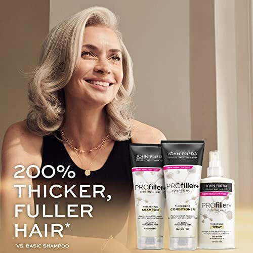 John Frieda PROfiller+ Thickening Shampoo for Thin, Fine Hair, 250ml 1
