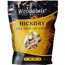 Hickory Wood Chips I BBQ Wood Chips are suitable for Charcoal, Gas and BBQ/Smoker I 100% Natural and Eco-friendly I 800 grams (3.2 Litre / 195 cu in)