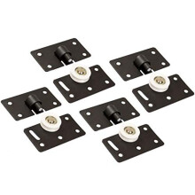 Sliding Door Roller, Tiberham 30mm Dia Nylon Roller Wheel, Heavy Duty Door Runners Gear Track Panel Kits for Furniture Wardrobe Cupboard (4 Pairs)