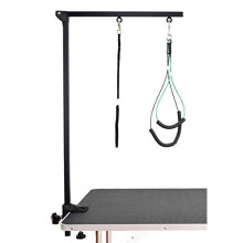 Foldable Pet Grooming arm with clamp for Large and Small Dogs - 35 inch Height Adjustable and Free Two No Sit Haunch Holder Pet Supplies (Black)