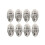 8Pcs Box Case Latch Hasp, Retro Style Metal Duckbilled Box Lock Toggle Cabinet Catch (Silver) 1