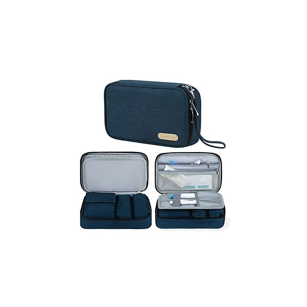 Simboom Blue Insulin Bag, Diabetic Travel Bag For Insulin Pens, Glucose Meter And Other Diabetic Supplies (Bag Only)