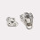 8Pcs Box Case Latch Hasp, Retro Style Metal Duckbilled Box Lock Toggle Cabinet Catch (Silver) 8