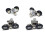 Set of 4 New Adjustable Shower Door Rollers 25mm 1