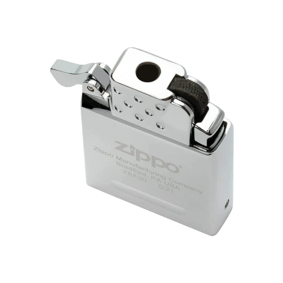 Zippo Lighter Gas Insert - Yellow Flame 65815, Windproof Lighter Refillable Zippo, Made of Metal with Characteristic "click" Zippo, Silver Colour,