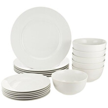 18-Piece Dinnerware Set, Service for 6, White