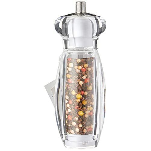 Grunwerg Krystal Acrylic Combination Pepper Mill & Salt Shaker, Gift Boxed, 16cm 2