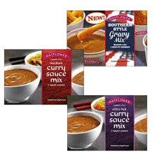 Mayflower Sauce Mix | Pack of 3 | Chinese Style Curry Sauce Medium 255g, Chinese Curry Sauce Extra Hot 255g, Southern Style Gravy Mix 255g