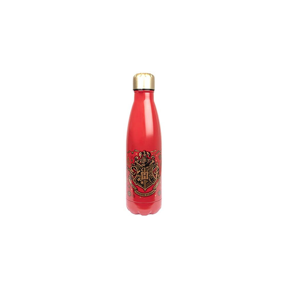 - Water Bottle - Stainless Steel - BPA Free Water Bottle Gifts - Gryffindor Merchandise - Water Flask - Metal Water Bottles - 750ml - Red