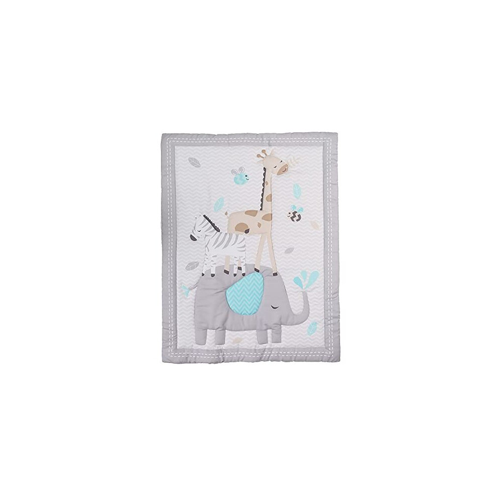Animal Themed Baby Toddler Blanket Quilt Cot Comforter Crib Baby Quilts For Boys And Girls Nursery Bed Throw Blanket 84X107cm, Giraffe, Elephant And Hmtideby