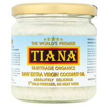 TIANA Fairtrade Organics Raw Extra Virgin Coconut Oil 350ml | Lauric Acid 57% | Antibacterial | Supports Immune System | Food Supplement | Keto |