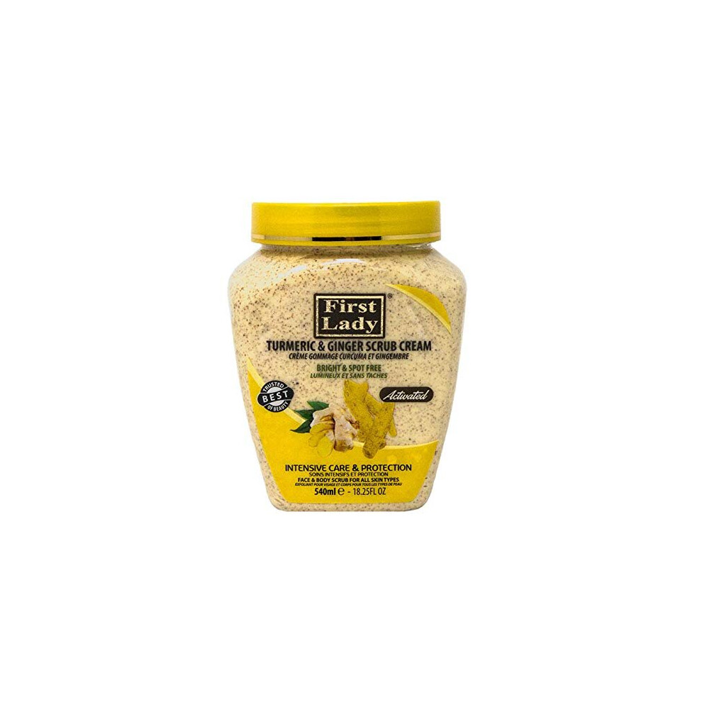 First Lady Cream Activated Turmeric & Ginger Scrub 540Ml - Bright And Spot Free - Face & Body