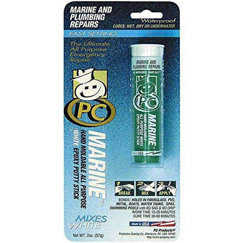 PC Products 25567 PC-Marine Moldable Epoxy Putty, 2 oz Stick, White