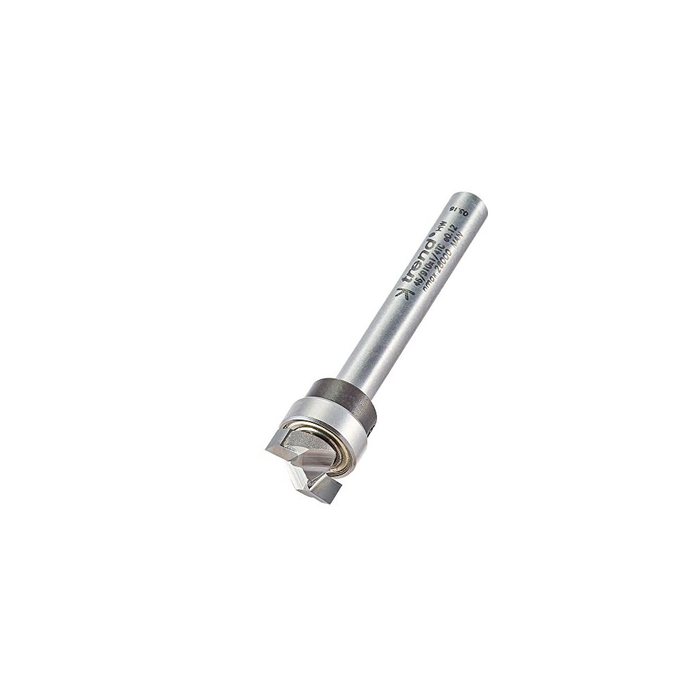 Professional Guided Profiler, 12.7mm Diameter x 4mm Cut, 1/4 Inch Shank, 1/2 Inch Bearing, Tungsten Carbide Tipped, 46/910X1/4TC