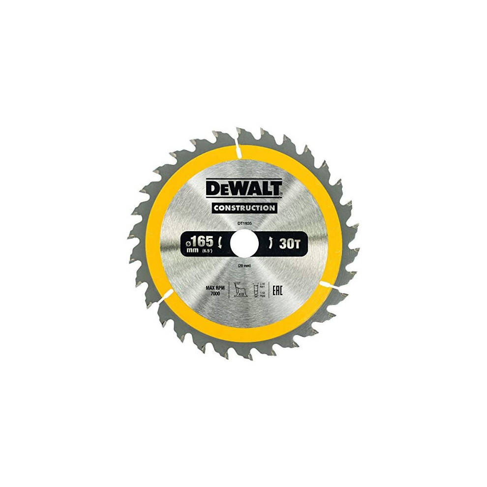 Dt1935â Circular Saw Blade 165Â X 20Â Mm 30Wz 5035048095522